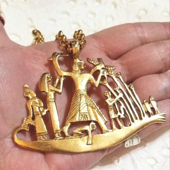Kenneth Jay Lane Jewelry - RARE Vintage KJL Kenneth Jay Lane Egypt Necklace